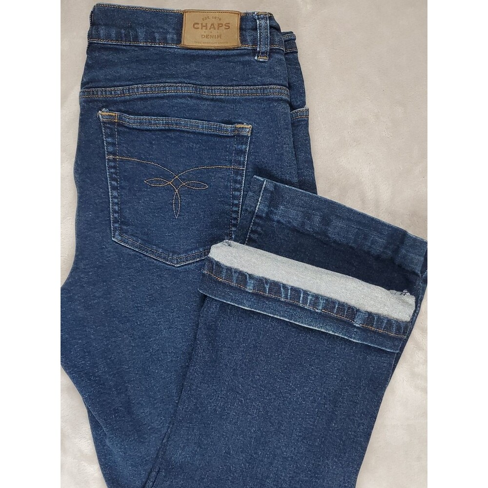 Chaps | Women's Size 14 | Vintage Straight Bootcut Denim Jeans | Medium Blue